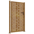 Cancello da giardino 100x175 cm acciaio Corten design quadrato taglio laser