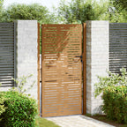 Cancello da giardino 100x175 cm acciaio Corten design quadrato taglio laser