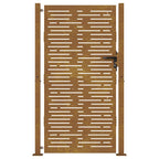 Cancello da giardino 100x175 cm acciaio Corten design quadrato taglio laser