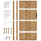 Cancello da giardino 100x175 cm acciaio Corten design quadrato taglio laser