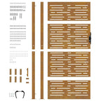 Cancello da giardino 100x200 cm in acciaio Corten design quadrato
