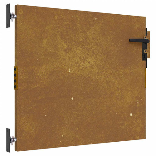 Cancello da giardino 85x75 cm in acciaio Corten