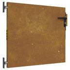 Cancello da giardino 85x125 cm in acciaio Corten design quadrato