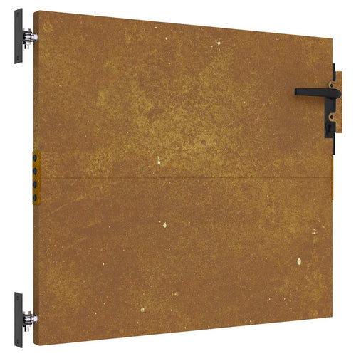 Cancello da giardino 85x125 cm in acciaio Corten design quadrato