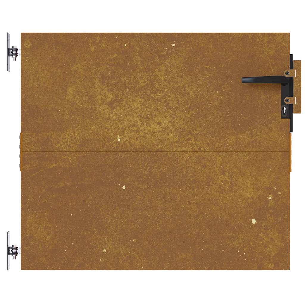 Cancello da giardino 85x125 cm in acciaio Corten design quadrato
