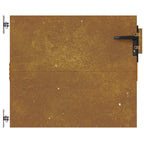 Cancello da giardino 85x125 cm in acciaio Corten design quadrato