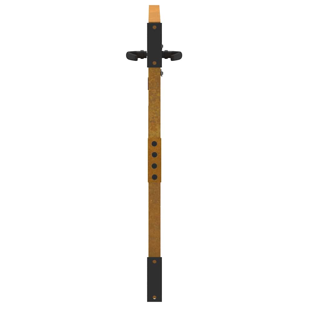 Cancello da giardino 85x125 cm in acciaio Corten design quadrato
