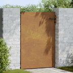 Cancello da giardino 85x125 cm in acciaio Corten