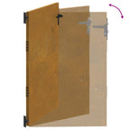 Cancello da giardino 85x125 cm in acciaio Corten