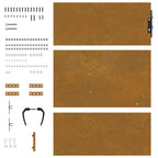 Cancello da giardino 85x125 cm in acciaio Corten