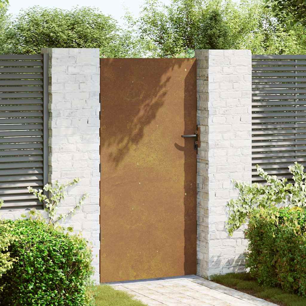 Cancello da giardino 85x175 cm in acciaio Corten