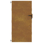 Cancello da giardino 85x175 cm in acciaio Corten