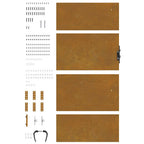 Cancello da giardino 85x175 cm in acciaio Corten