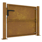 Cancello da giardino 100x75 cm in acciaio Corten