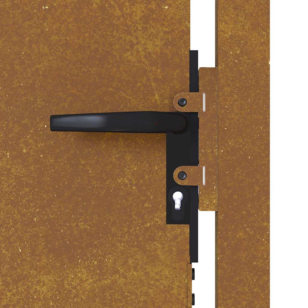 Cancello da giardino 100x75 cm in acciaio Corten