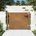 Cancello da giardino 100x75 cm in acciaio Corten