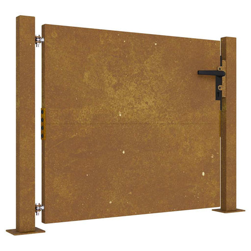 Cancello da giardino 100x100 cm in acciaio Corten