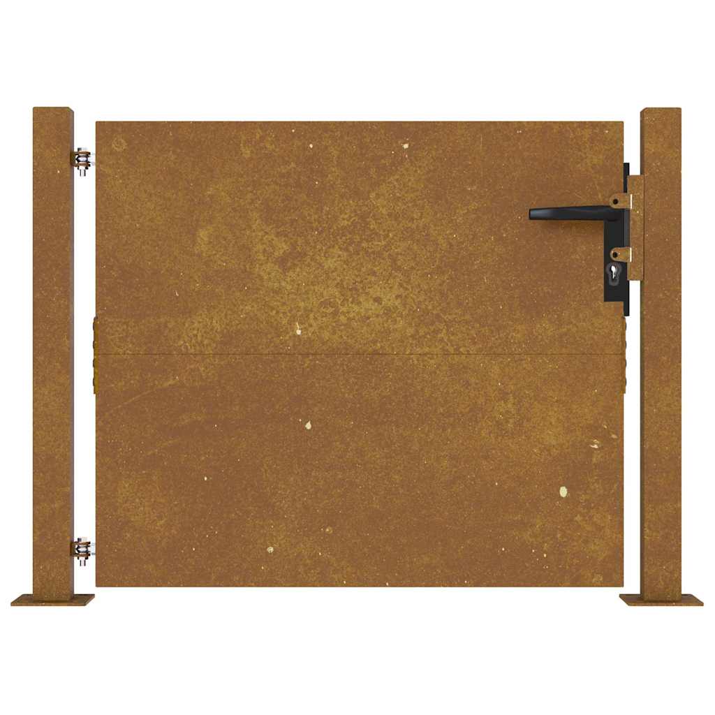 Cancello da giardino 100x100 cm in acciaio Corten