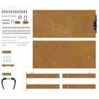 Cancello da giardino 100x100 cm in acciaio Corten