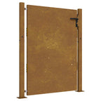Cancello da giardino 100x125 cm in acciaio Corten