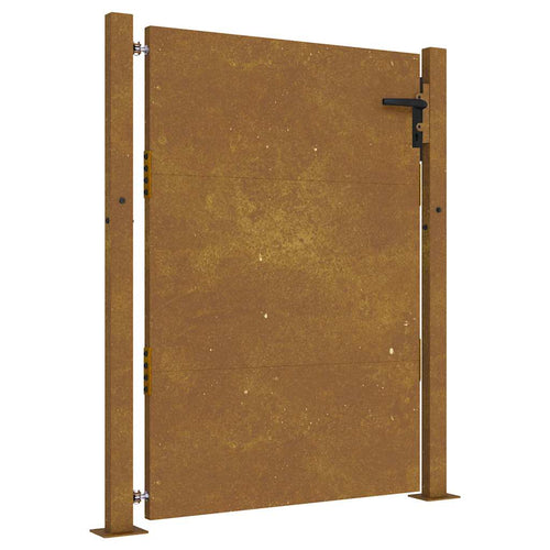 Cancello da giardino 100x125 cm in acciaio Corten