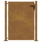 Cancello da giardino 100x125 cm in acciaio Corten