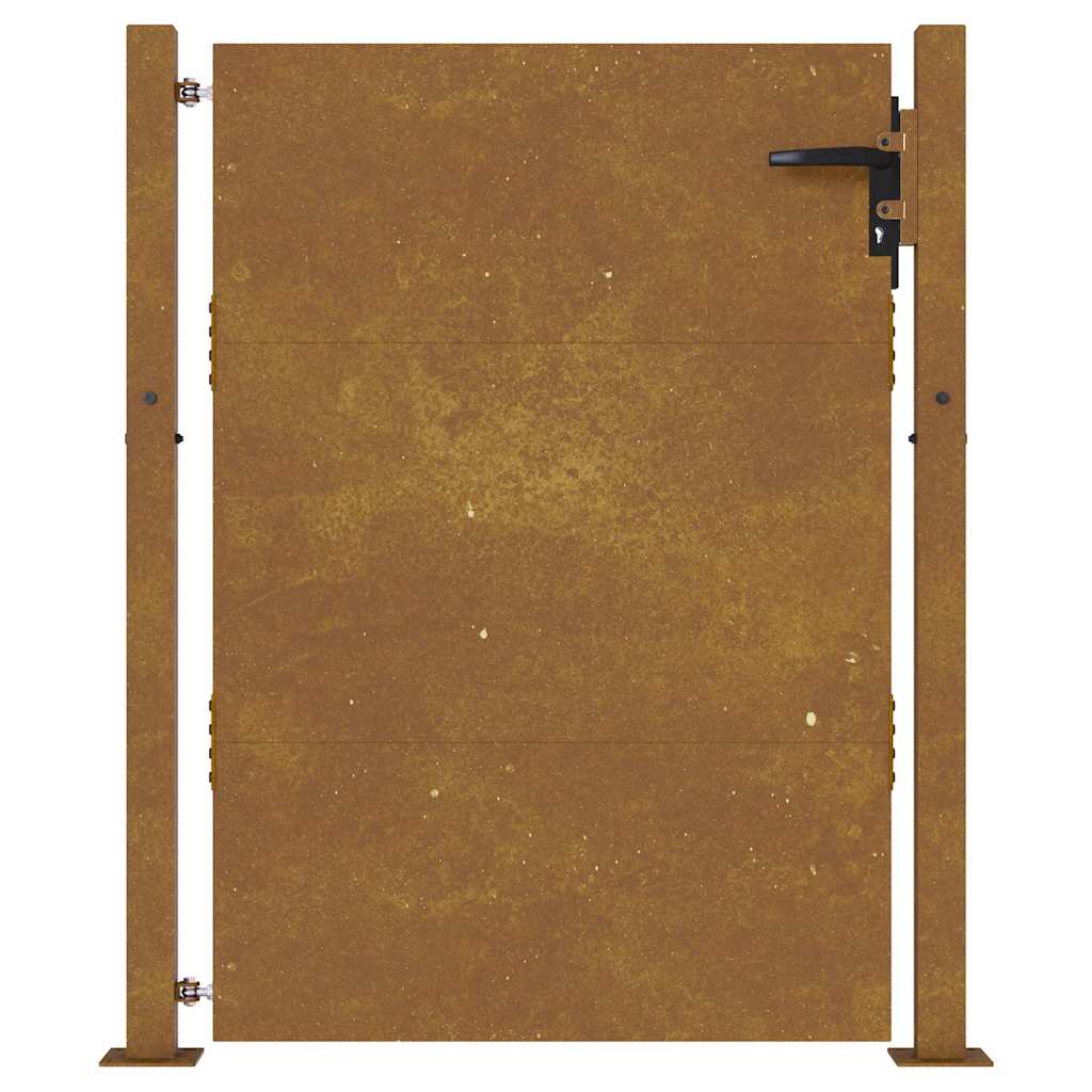 Cancello da giardino 100x125 cm in acciaio Corten
