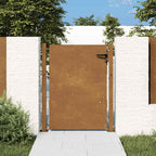 Cancello da giardino 100x125 cm in acciaio Corten
