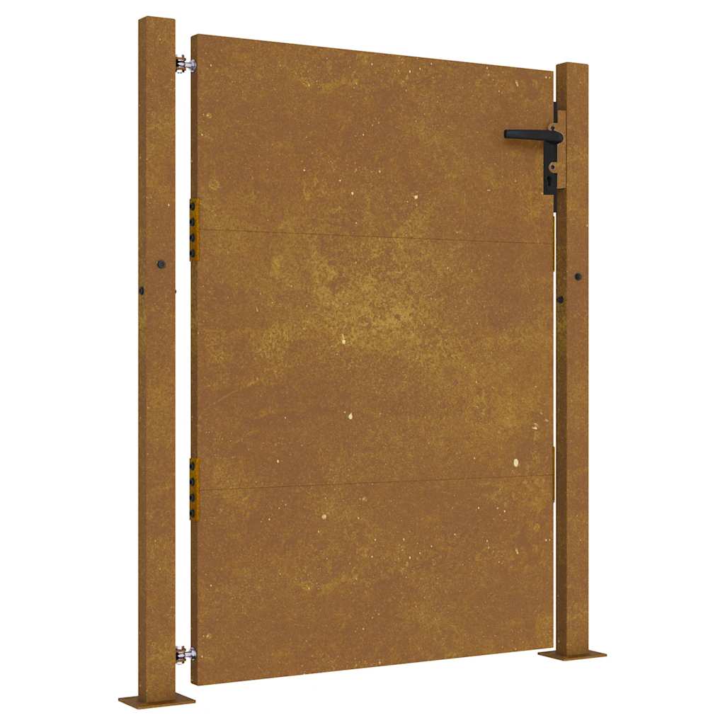 Cancello da giardino 100x150 cm in acciaio Corten