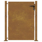 Cancello da giardino 100x150 cm in acciaio Corten