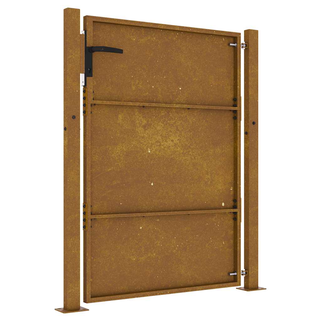 Cancello da giardino 100x150 cm in acciaio Corten