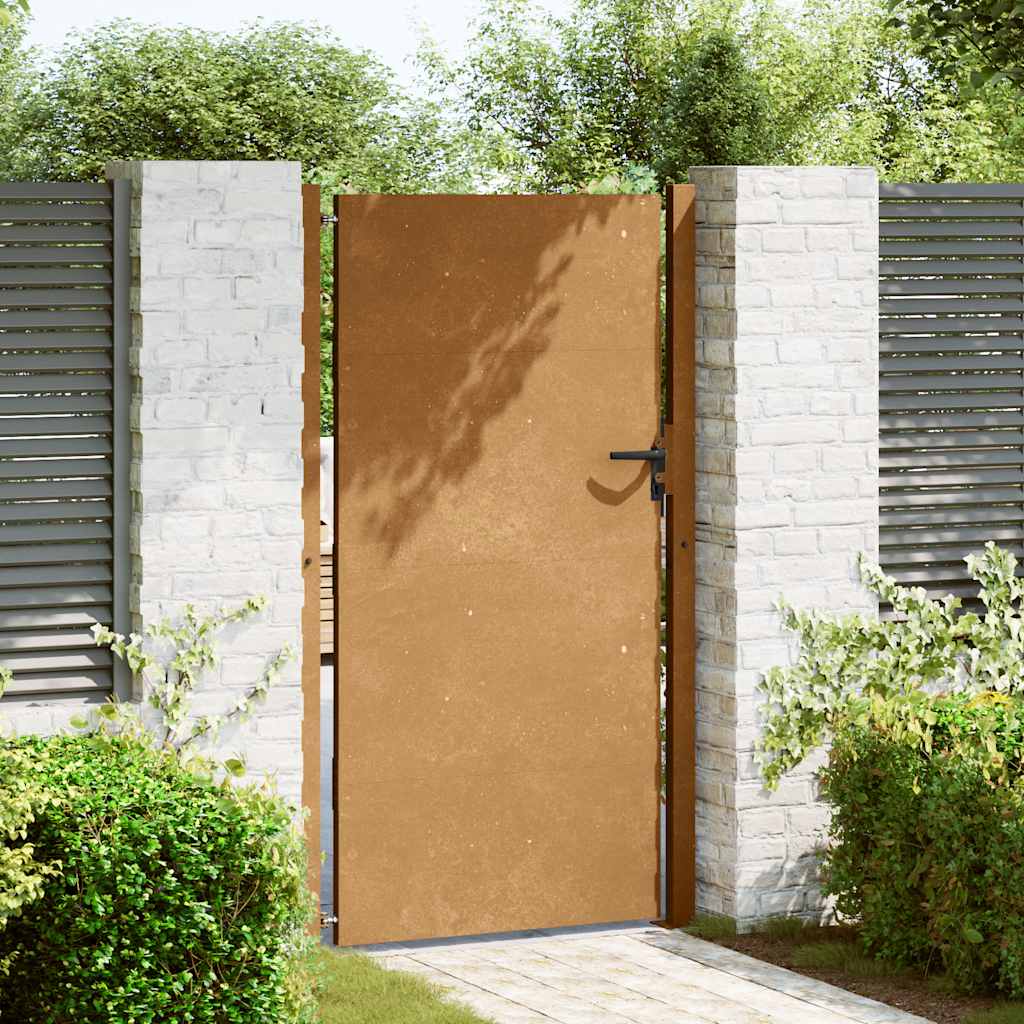 Cancello da giardino 100x175 cm in acciaio Corten