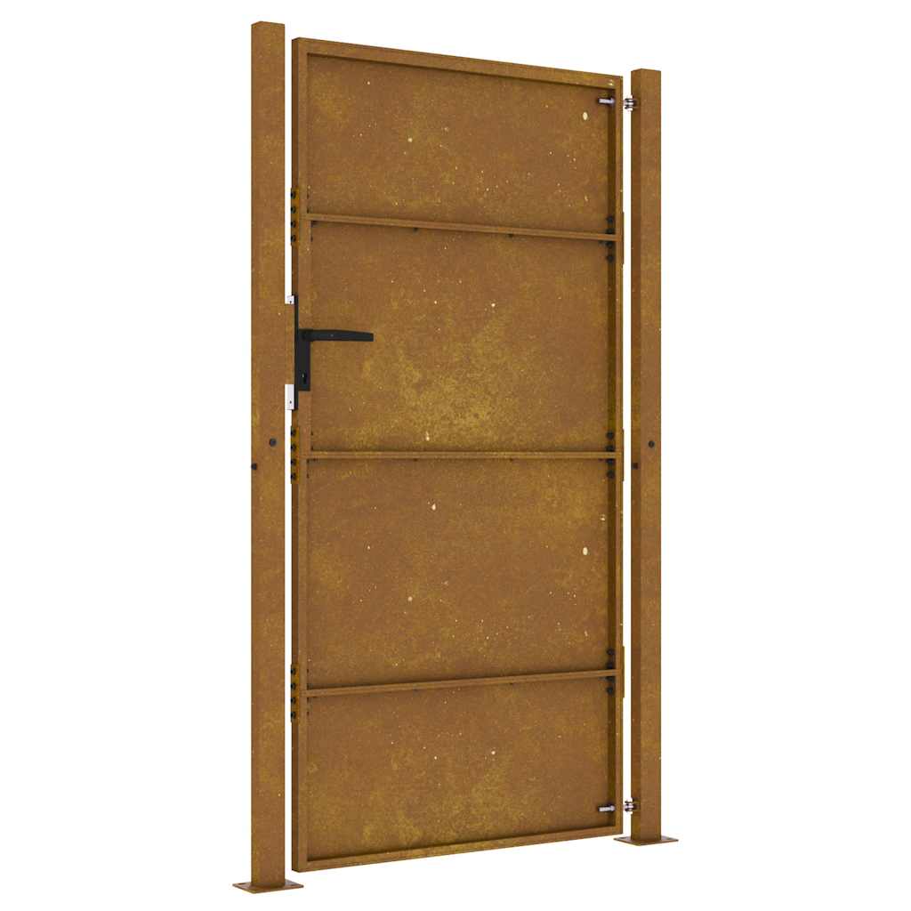 Cancello da giardino 100x175 cm in acciaio Corten