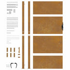 Cancello da giardino 100x175 cm in acciaio Corten