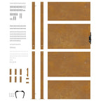 Cancello da giardino 100x200 cm in acciaio Corten