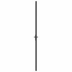 Porta Interna 83x201,5 cm Nero Opaco Vetro Temperato e Alluminio