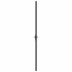 Porta Interna 83x201,5 cm Nero Opaco Vetro Temperato e Alluminio