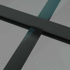 Porta Interna 102,5x201,5 cm Nera in Vetro Temperato ESG e Alluminio