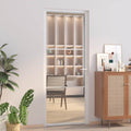 Porta Interna 83x201,5 cm Bianca Vetro Temperato ESG e Alluminio