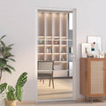 Porta Interna 93x201,5 cm Bianca Vetro Temperato ESG e Alluminio