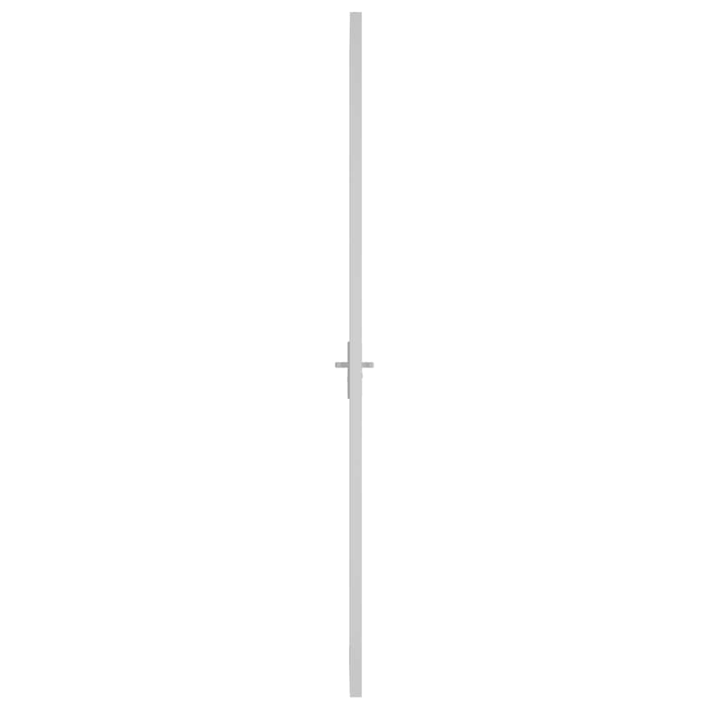 Porta Interna 83x201,5 cm Bianca Vetro Temperato ESG e Alluminio
