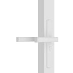 Porta Interna 93x201,5 cm Bianca in Vetro Temperato ESG e Alluminio