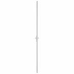 Porta Interna 83x201,5 cm Bianco Opaco Vetro Temperato e Alluminio