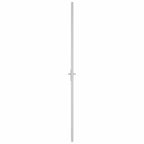 Porta Interna 93x201,5 cm Bianco Opaco Vetro Temperato e Alluminio