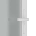 Porta Interna 93x201,5 cm Bianco Opaco Vetro Temperato e Alluminio