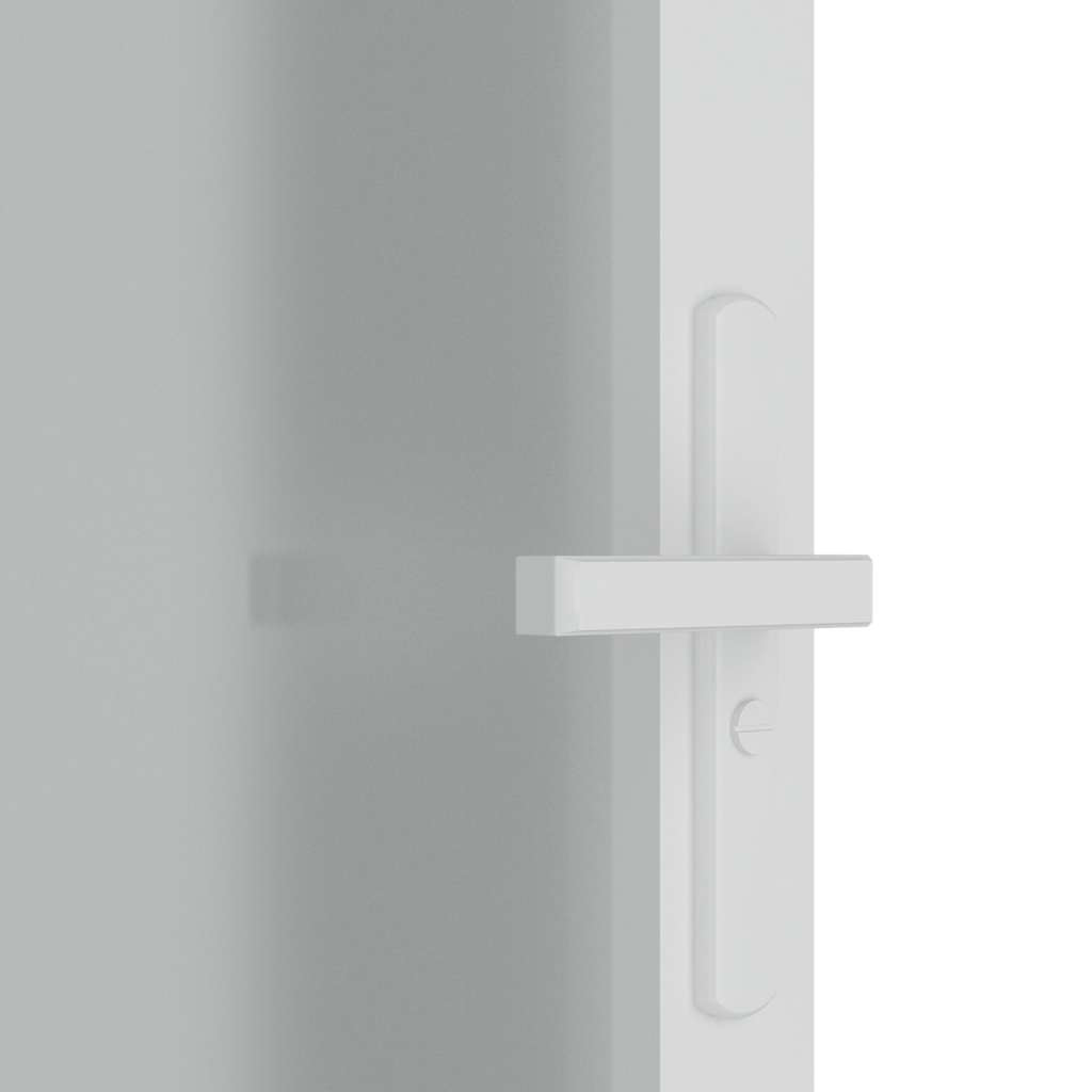 Porta Interna in Vetro Opaco e Alluminio 102,5x201,5 cm Bianco