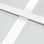 Porta Interna 83x201,5 cm Bianco Opaco Vetro Temperato e Alluminio