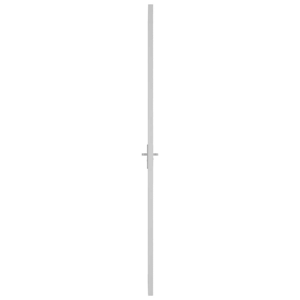 Porta Interna 76x201,5 cm Bianca Vetro Temperato ESG e Alluminio