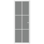 Porta Interna 76x201,5 cm Bianca Vetro ESG e Alluminio