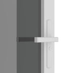 Porta Interna 102,5x201,5 cm Bianca Vetro Temperato ESG e Alluminio